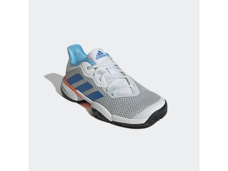 Adidas Adidas Barricade Junior Tennis Shoe- Grey/White/Blue 4 Adidas Adidas Barricade Junior Tennis Shoe- Grey/White/Blue - Image 4
