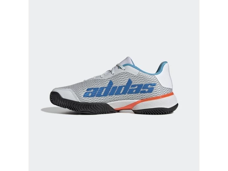 Adidas Adidas Barricade Junior Tennis Shoe- Grey/White/Blue 6 Adidas Adidas Barricade Junior Tennis Shoe- Grey/White/Blue - Image 6