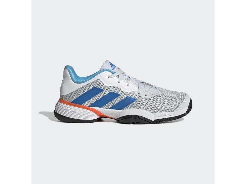 Adidas Adidas Barricade Junior Tennis Shoe- Grey/White/Blue 1 Adidas Adidas Barricade Junior Tennis Shoe- Grey/White/Blue