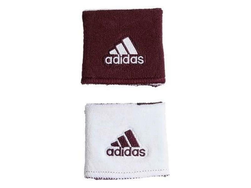 Adidas Adidas Interval Reversible Wristband Maroon/White 1 Adidas Adidas Interval Reversible Wristband Maroon/White
