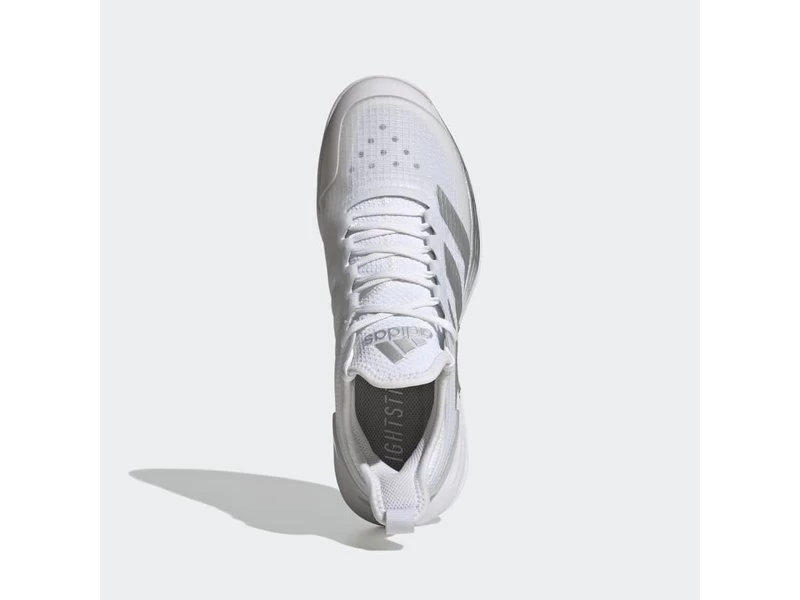 Adidas Adizero Ubersonic 4 White/Silver Women's Shoe 3 Adidas Adizero Ubersonic 4 White/Silver Women's Shoe - Image 3