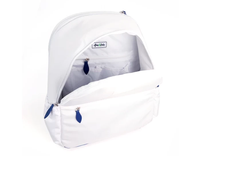 Ame & Lulu White Courtside 2.0 Tennis Backpack 3 Ame & Lulu White Courtside 2.0 Tennis Backpack - Image 3