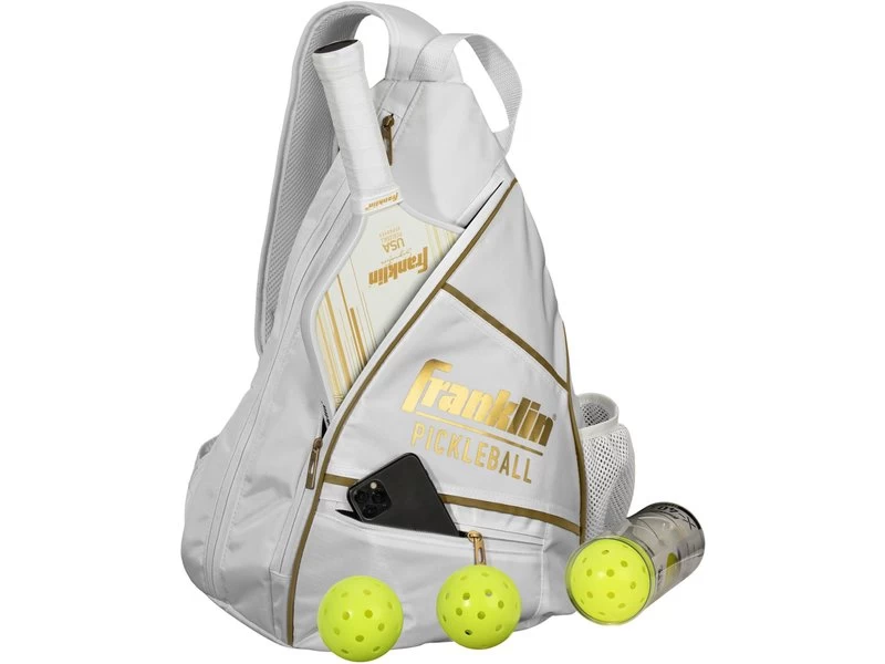 Franklin Pickleball Sling Bag White/Gold 2 Franklin Pickleball Sling Bag White/Gold - Image 2