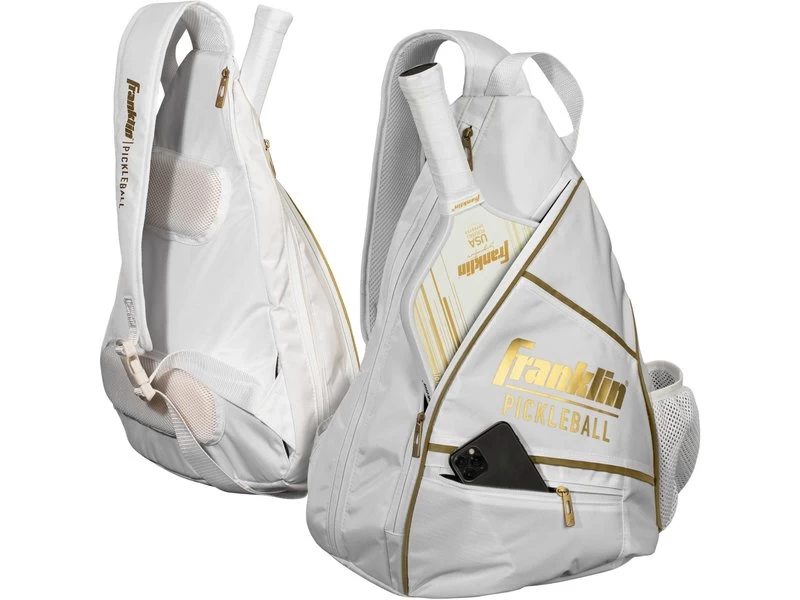 Franklin Pickleball Sling Bag White/Gold 3 Franklin Pickleball Sling Bag White/Gold - Image 3