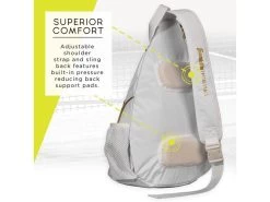 Franklin Pickleball Sling Bag White/Gold 7 Franklin Pickleball Sling Bag White/Gold -Wilson Store franklin pickleball sling bag white gold 3