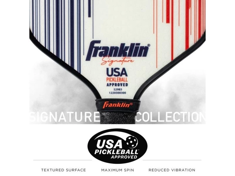 Franklin Signature Pro 13 Mm Pickleball Paddle White 2 Franklin Signature Pro 13 Mm Pickleball Paddle White - Image 2
