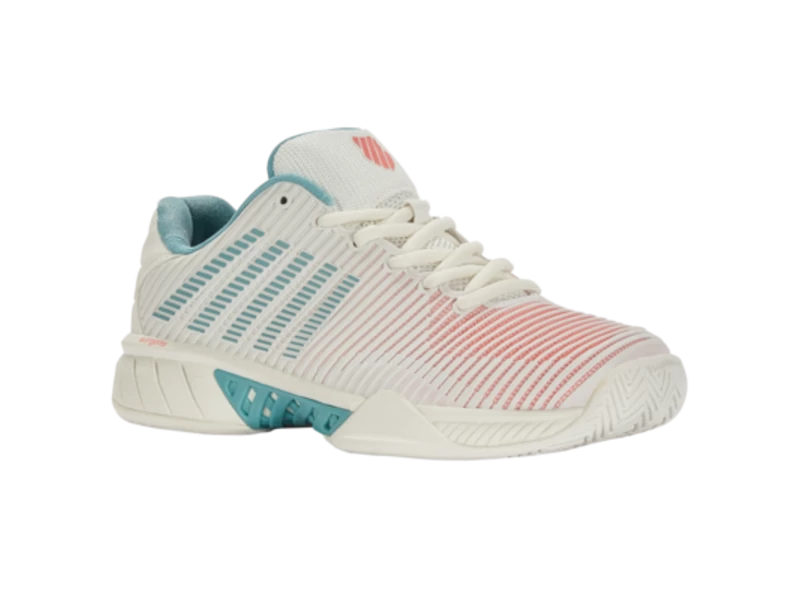 K-Swiss Hypercourt Express 2 Blanc/Blue/Desert Flower Women's Shoe 3 K-Swiss Hypercourt Express 2 Blanc/Blue/Desert Flower Women's Shoe - Image 3