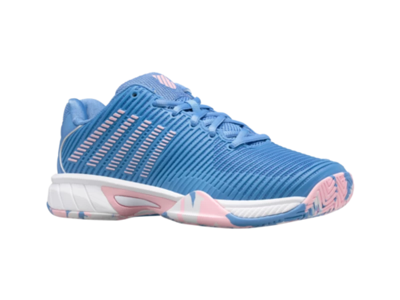 K-Swiss Hypercourt Express 2 Blue/Pink/White Junior Shoe 2 K-Swiss Hypercourt Express 2 Blue/Pink/White Junior Shoe - Image 2