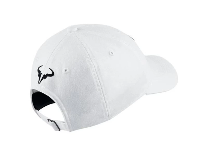Nike Aerobill Rafa H86 Tennis Hat White/Black 2 Nike Aerobill Rafa H86 Tennis Hat White/Black - Image 2
