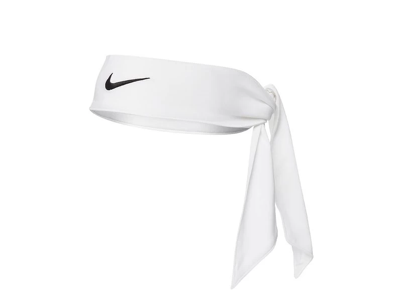 Nike Dry Head Tie White Tennis Headband 1 Nike Dry Head Tie White Tennis Headband