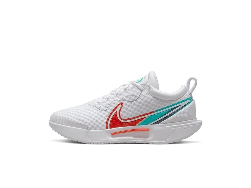Nike Zoom Court Pro Women's Shoe- White/Teal/Red 1 Nike Zoom Court Pro Women's Shoe- White/Teal/Red