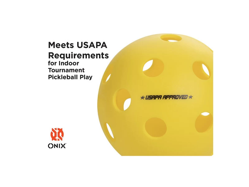 ONIX Onix Fuse Indoor Pickleball Yellow 3 Balls 2 ONIX Onix Fuse Indoor Pickleball Yellow 3 Balls - Image 2