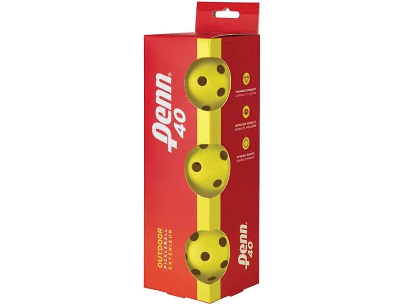Penn 40 Outdoor Pickleball X3 Yellow 1 Penn 40 Outdoor Pickleball X3 Yellow