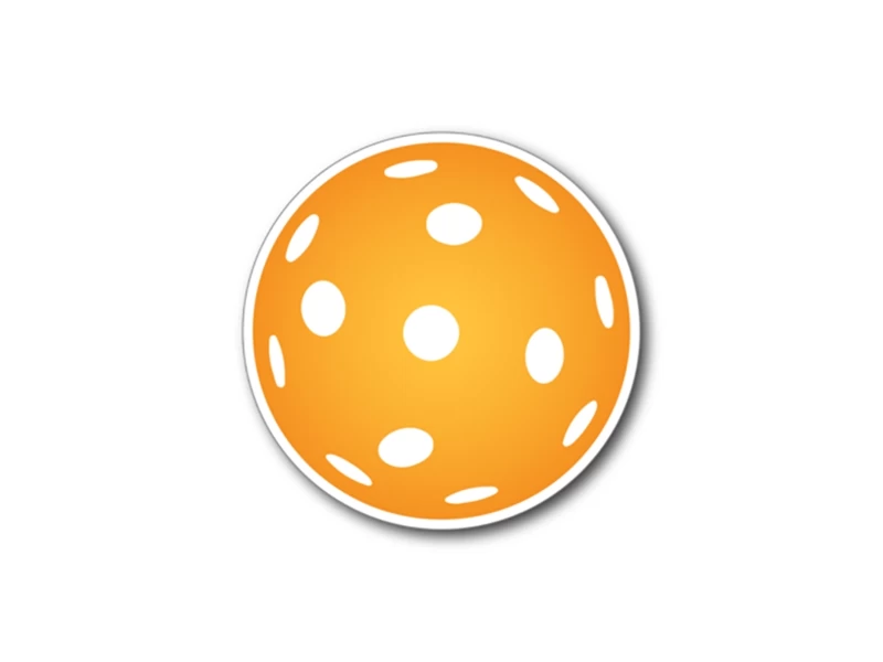 Racquet Inc PickleBall Car Magnet Orange 1 Racquet Inc PickleBall Car Magnet Orange
